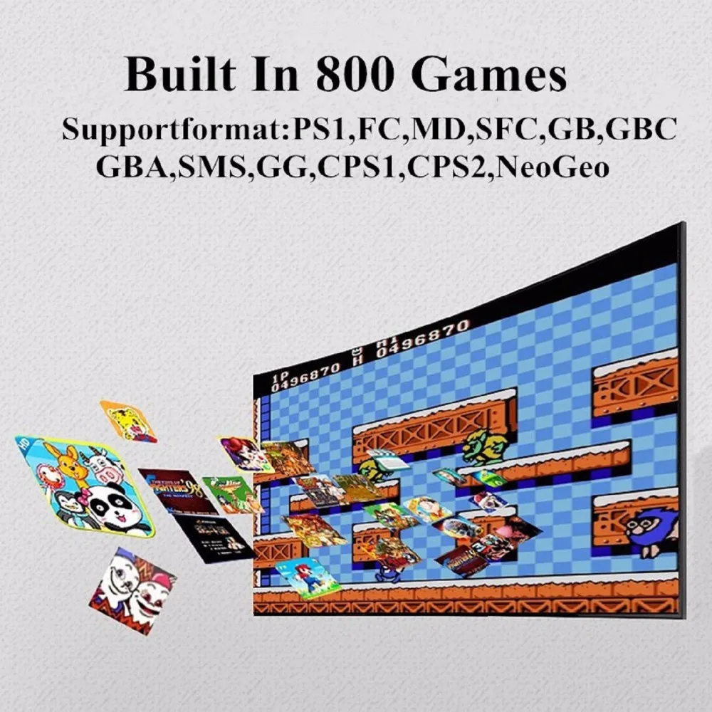  Retro Game Console Entertainment System HD Video Game Console 32GB 800 Classic Games 4K HDMI TV Out