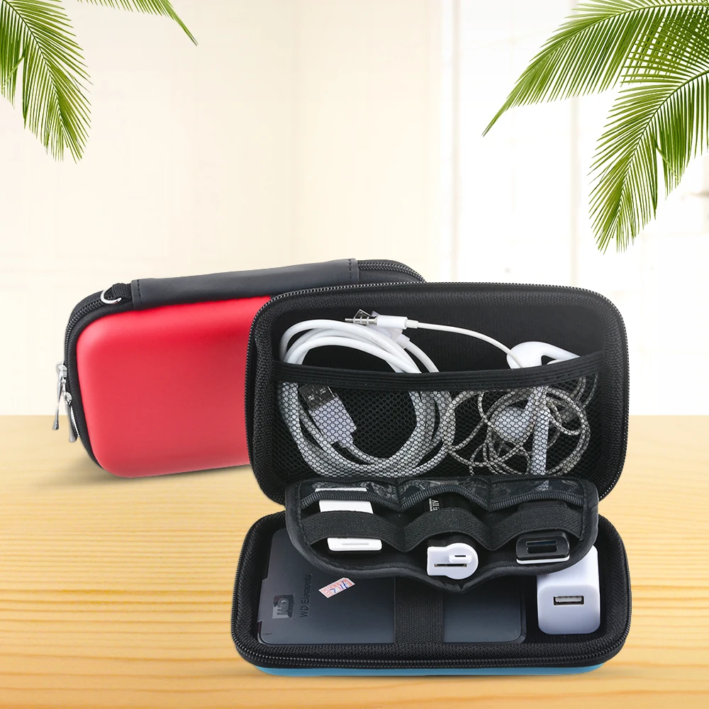 Earphone Wire Organizer Box Data Line Cables Storage Box Case Container Coin Headphone Protective Box Case Container