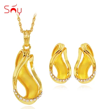 

Sunny Jewelry Trendy Geometric Jewelry Sets For Women Necklace Earrings Pendant For Party Anniversary Daily Dubai Jewelry Sets