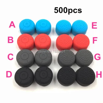

500pcs Silicone Thumb Stick Caps Gel Guards for Nintendo Switch Controller Joystick Grips Game Accessories