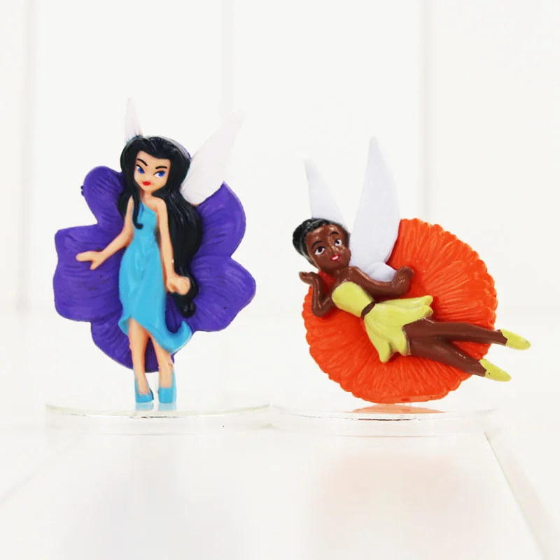 6 шт./лот фигурка принцессы игрушка Tinkerbell летающая фея Розетта иридесс мини