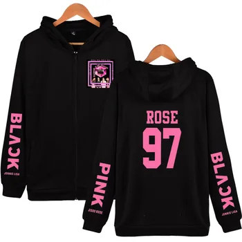 

2020 new Kpop BLACKPINK Women Hoodies Zipper Hoodies Women and Men Hoodies Pullovers Short Sleeve Harajuku Print streetwear Tops
