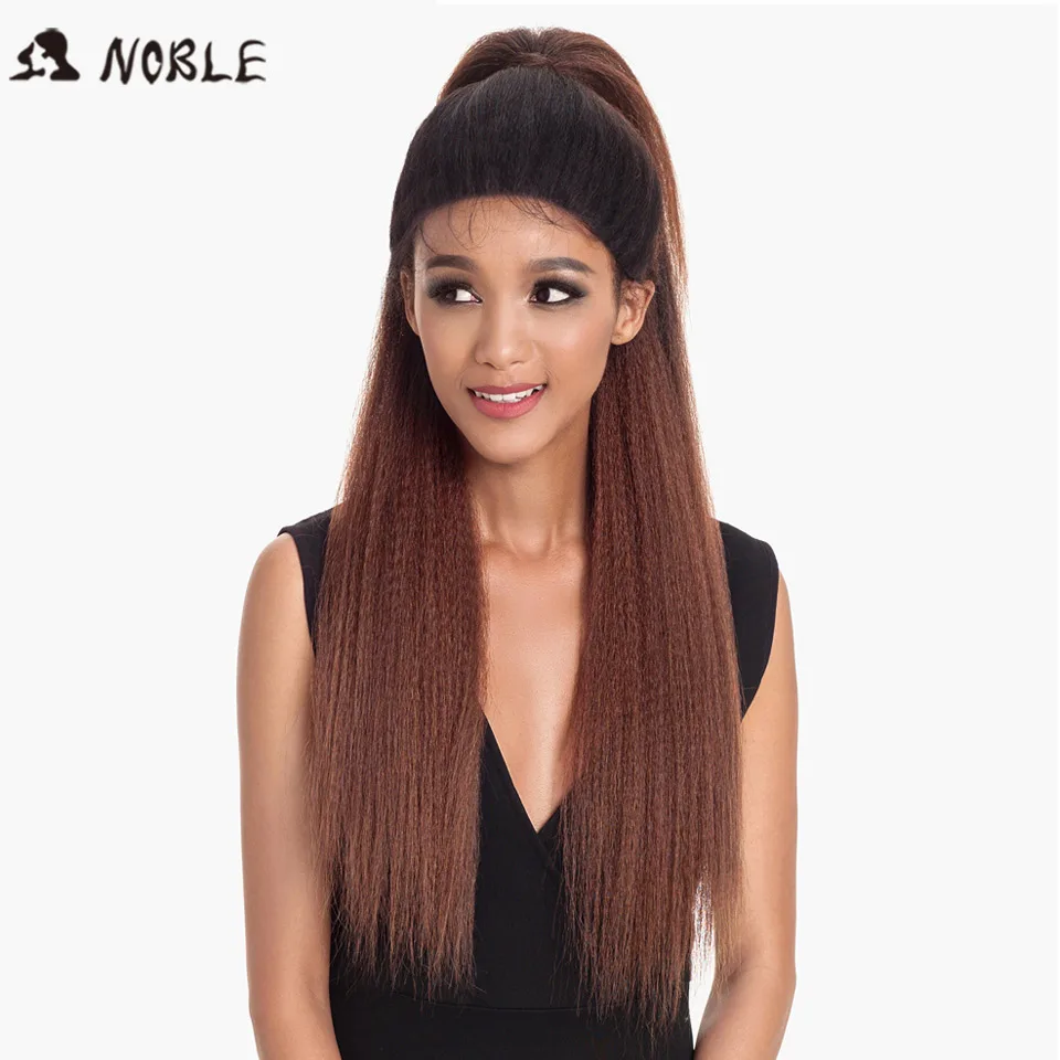 Noble Hair Lace Front Wig 26 1B Color Inch long Lace Front Straight Synthetic Wigs for Women Heat Resistant Free Shipping