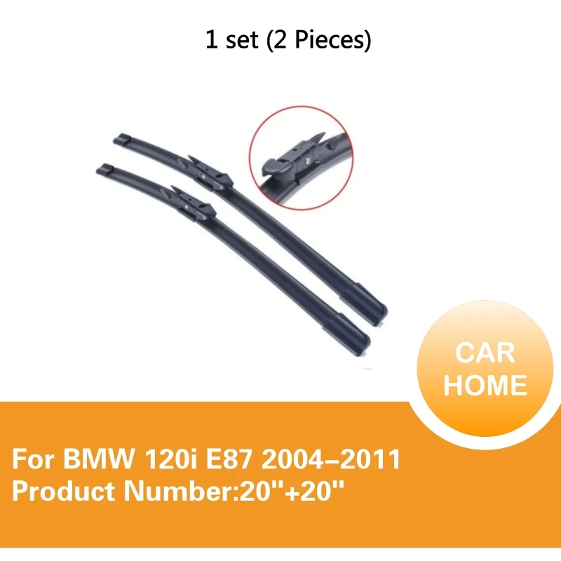 Wiper Blades For BMW 120i E87 2004 2011,20''+20'' Wipers Car