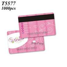 T5577 RFID бесконтактная смарт-карта индивидуальная печать Пассивная RFID 125 кГц EM4305 перезаписываемый ключ-карта от гостиничного номера с магнитной полосой