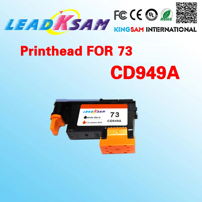 1 печатающая головка LeadKsam совместимая с hp73 CD949A Хроматическая красная матовая