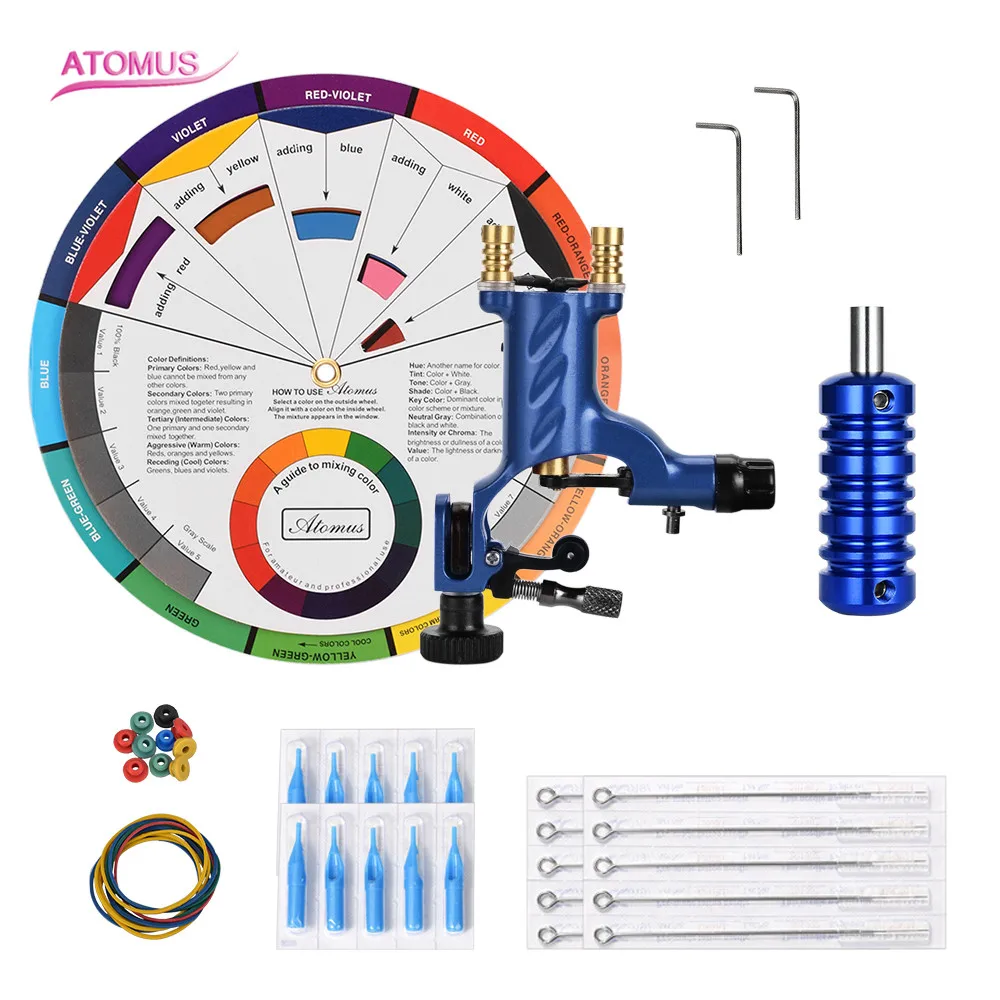 

Tattoo Needle Tip Color Wheel Rotary Machine Tatoo Kit Tattoo Set Tatuar Tatuaje De Tatouage Tattos Maquina Pen Tatuagem Caneta