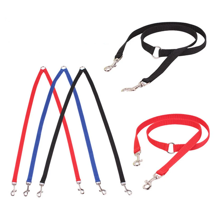 

Double Dog Twin Strong Multicolor Lead Two Pet Dogs Walking Leash Pet tow rope puppy tow rope BK4-10
