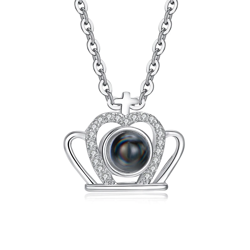 Ожерелье I Love You, 100 языков, сердечко, любовь, ожерелье, ожерелье с подвеской для женщин, подарок на день матери - Окраска металла: I-Silver