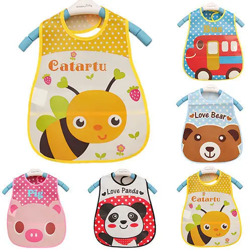 Baby Boy Girl Bibs Waterproof Saliva Towel Kids Cartoon Bib Feeding Bandana