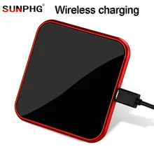 

SUNPHG Mini Portable Ultra Thin Mirror Side Fast Wireless Charger 9V 1.8A For iPhone 8Plus X For Samsung Galaxy S9 Mobile Phone