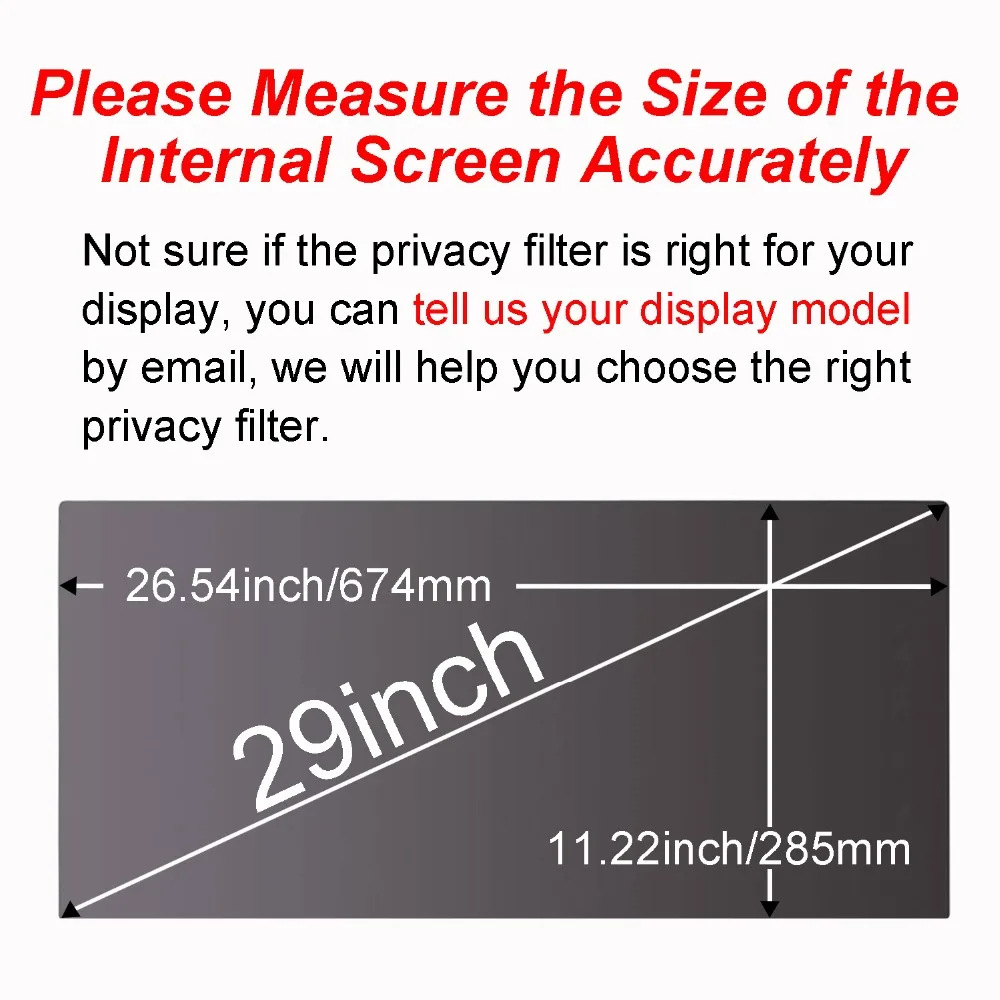 YOSON фильтры конфиденциальности экрана 29 дюймов 21:9 защита экрана 26,54x11,22 дюймов/674x285 мм антибликовый фильтр монитора