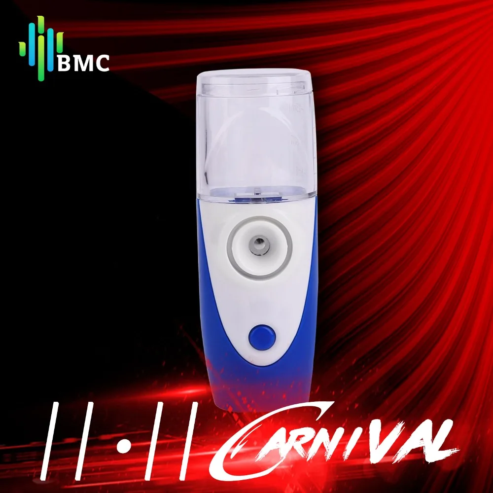 

BMC Compact Handheld Ultrasonic Nebulizer Mesh Nebuliser Face Steaming Device Rechargeable Humidifier Atomizer Children Adult