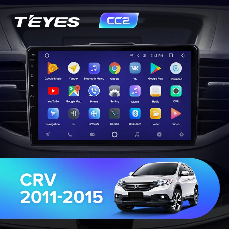 Discount TEYES CC2 For Honda CRV CR-V 4 RM RE 2011-2015 Car Radio Multimedia Video Player Navigation GPS Android 8.1 No 2din 2 din dvd 1