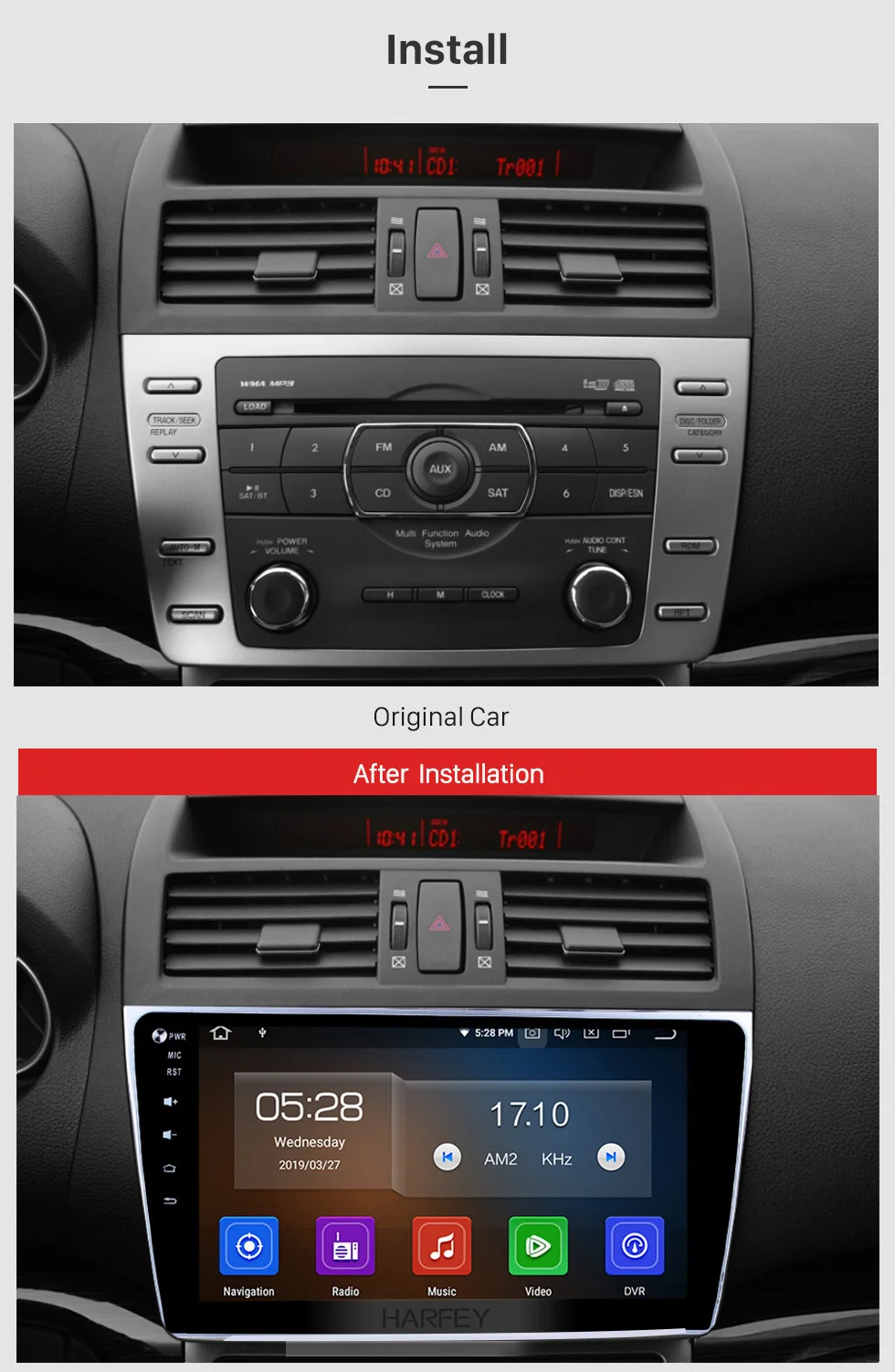 Sale Harfey 1Din Android 9.0 10.1 inch Car Radio For Mazda 6 Ruiyi 2008-2014 2015 GPS Navigation Multimedia Player Support 4G Wifi 1 Sale Harfey 1Din Android 9.0 10.1 inch Car Radio For Mazda 6 Ruiyi 2008-2014 2015 GPS Navigation Multimedia Player Support 4G Wifi 1