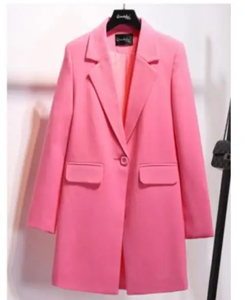 

2018 Free send spring and autumn Western-style clothes long sleeves Medium length one grain buckle coat