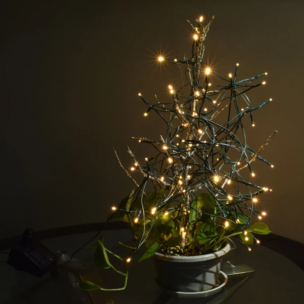 

17M 100 LED Solar Outdoor Garden Lamp White/Warm white Fairy String Light Lighting Strings for Party Wedding Home Decoration