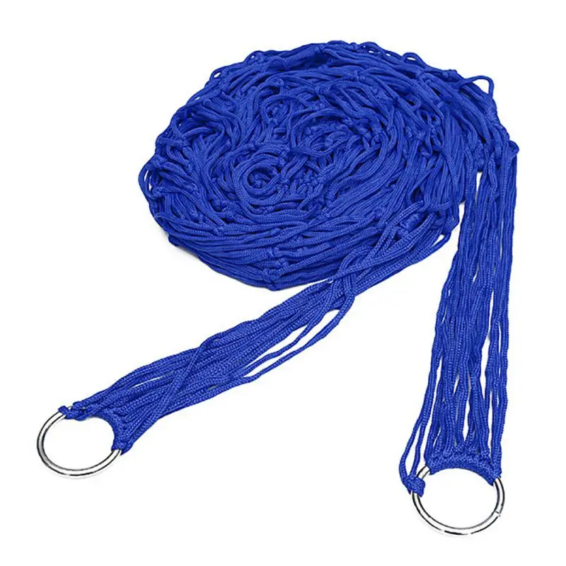 Портативный нейлон веревка открытый свинг ткани Кемпинг гамак холщовая кровать 1 шт 259qe - Цвет: Синий