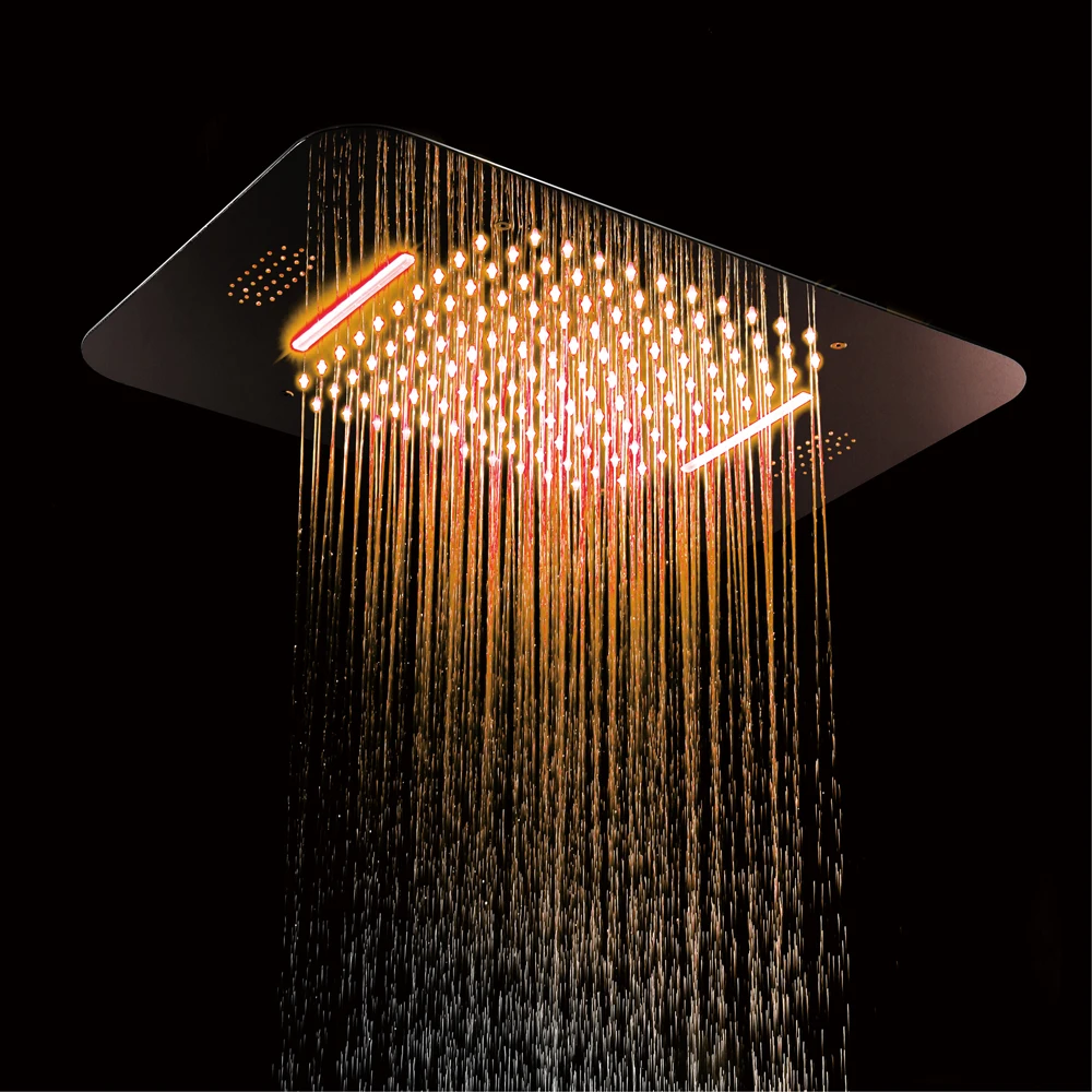 Bluetooth Music LED Shower Head Waterfall Rainfall Shower Bathroom Shower Faucets Mixer Massage 304 SUS Showers Big Water Bluetooth Music LED Shower Head Waterfall Rainfall Shower Bathroom Shower Faucets Mixer Massage 304 SUS Showers Big Water