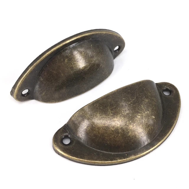 82mm*35mm Solid Brass Iron Antique Shell Cup Drawer Cupboard