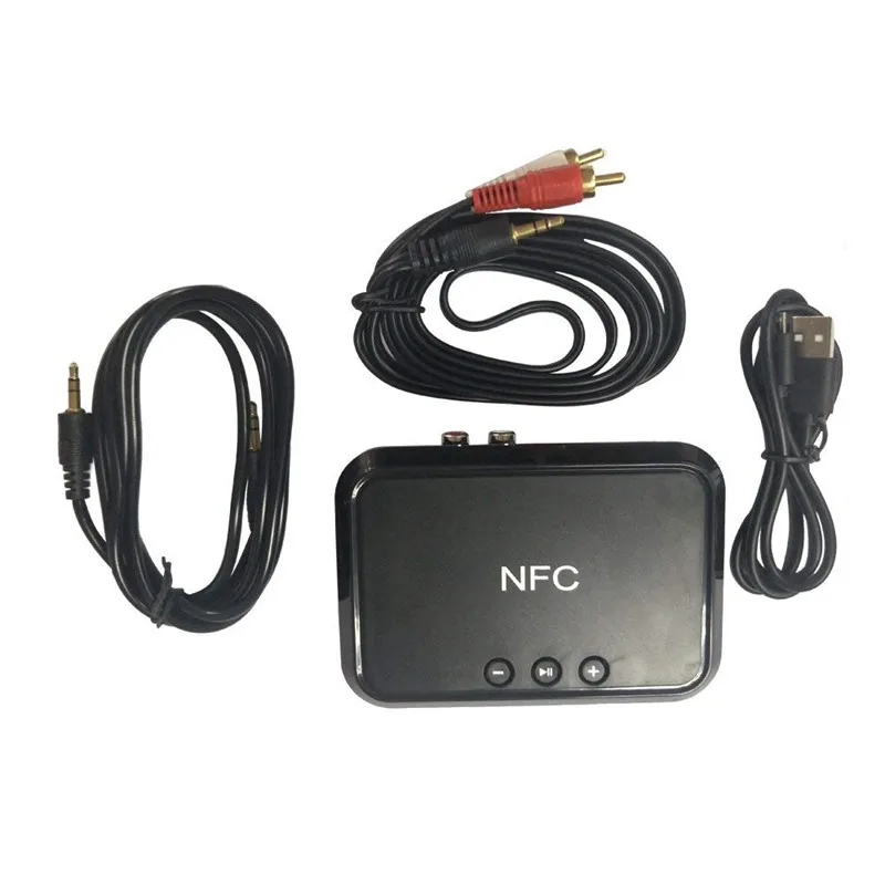 

Bluetooth Receiver, 2-in-1 Bluetooth Receiver NFC-Enabled Wireless 3.5mm Audio Adapter for Stereo Sound System with Long Range