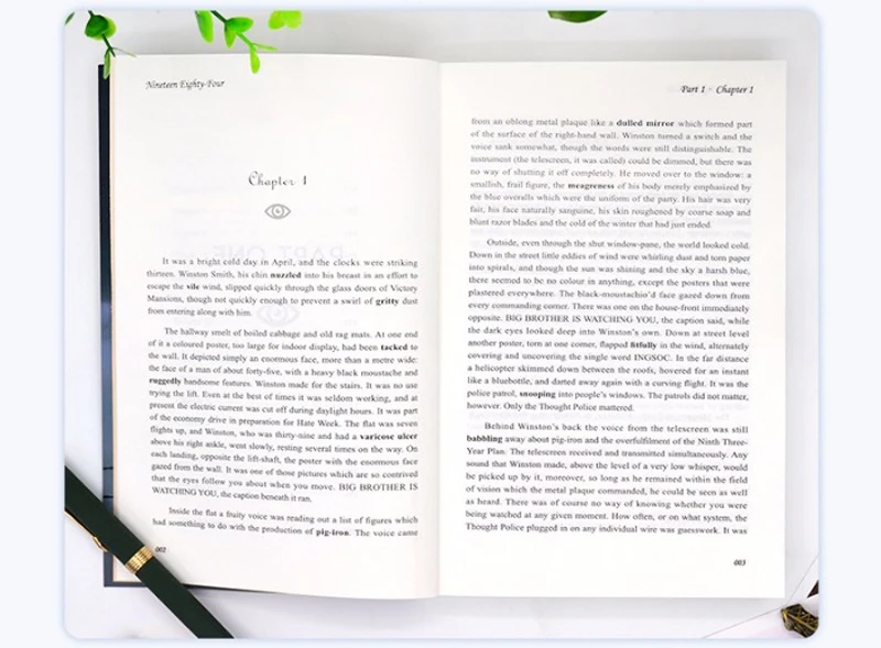 Livro de Romance Orwell com a Versão Original sem Exclusão dos Famosos Genuíno Inglês George Livros Mundialmente Famosos Studen 1984 5 Online shopping