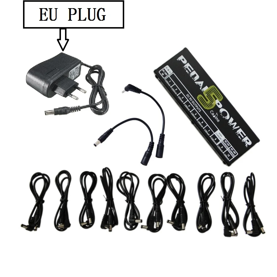Muse-Лидер продаж Caline CP-05 гитарные педали эффектов Питание десять изолированные выходы(9 В, 12 В, 18 V) Напряжение защиты - Цвет: EU PLUG