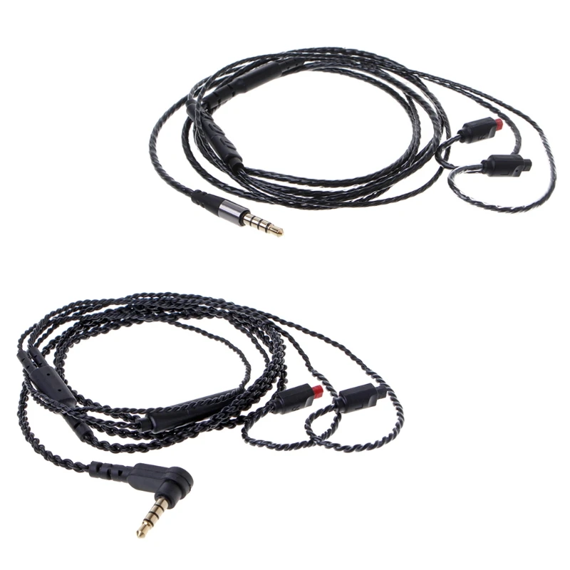 OOTDTY Новый 1,3 м 4-полюсный разъем 3,5 мм шнур наушников Mic контроллер замена кабеля для ATH-IM04 2018 черный кабель наушников