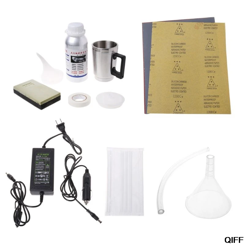 

Car Headlight Glass Refurbishment Tool Kit Hydrophobic Coating Scratch Repair May06