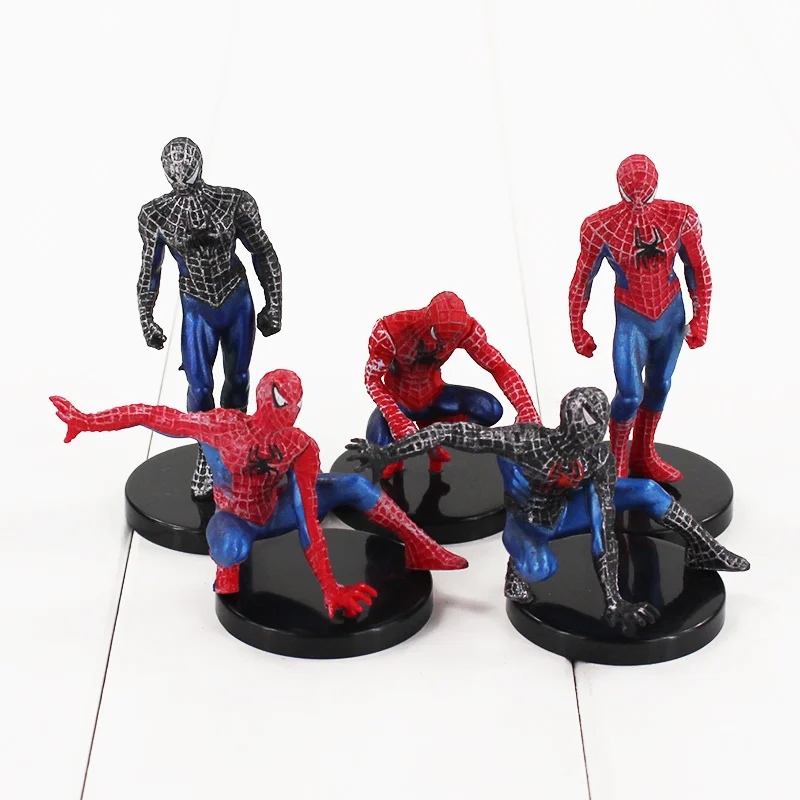 5pcs lot Children s Favourite Awesome Spiderman Toys Brinquedo PVC Kids Toys Spiderman Action Figure With