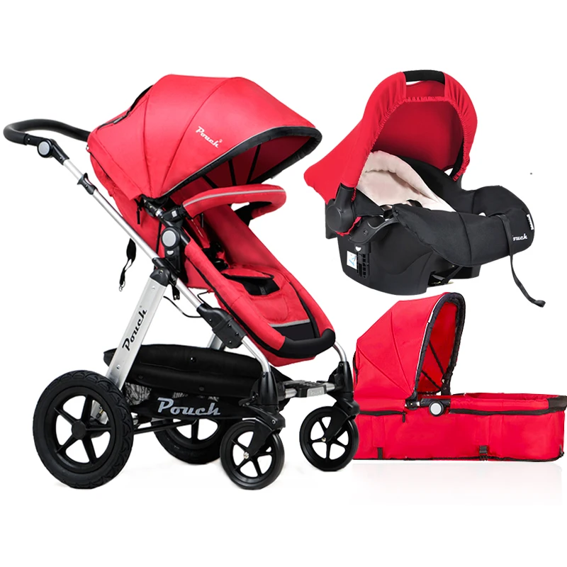 

Brand baby stroller light bebe Pouch brand 3 in 1 stroller High Landscape Baby carriage EU standards kid car send car seat