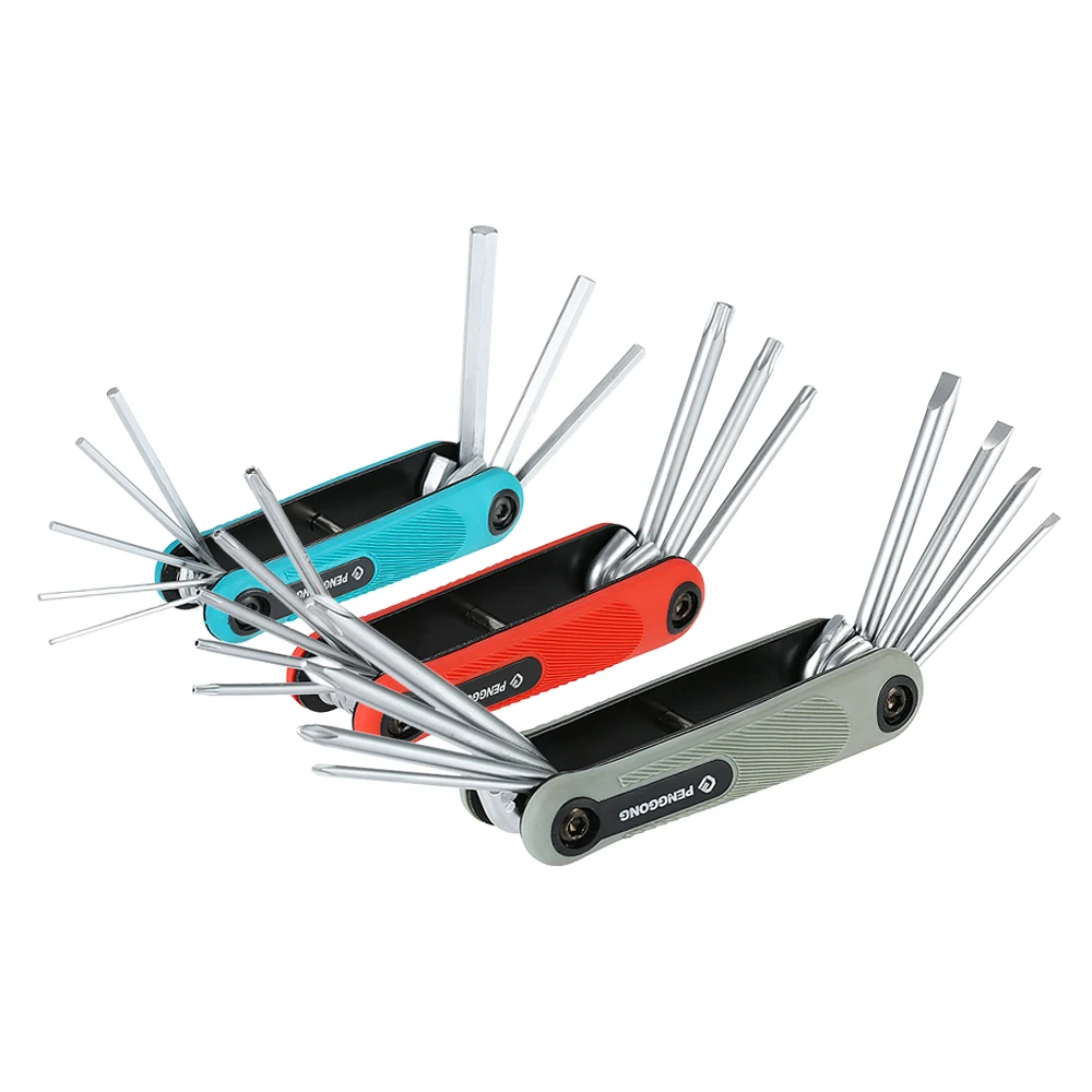 8PCS Folding Screwdriver bit sets Wrench Lightweight Hex Multi size