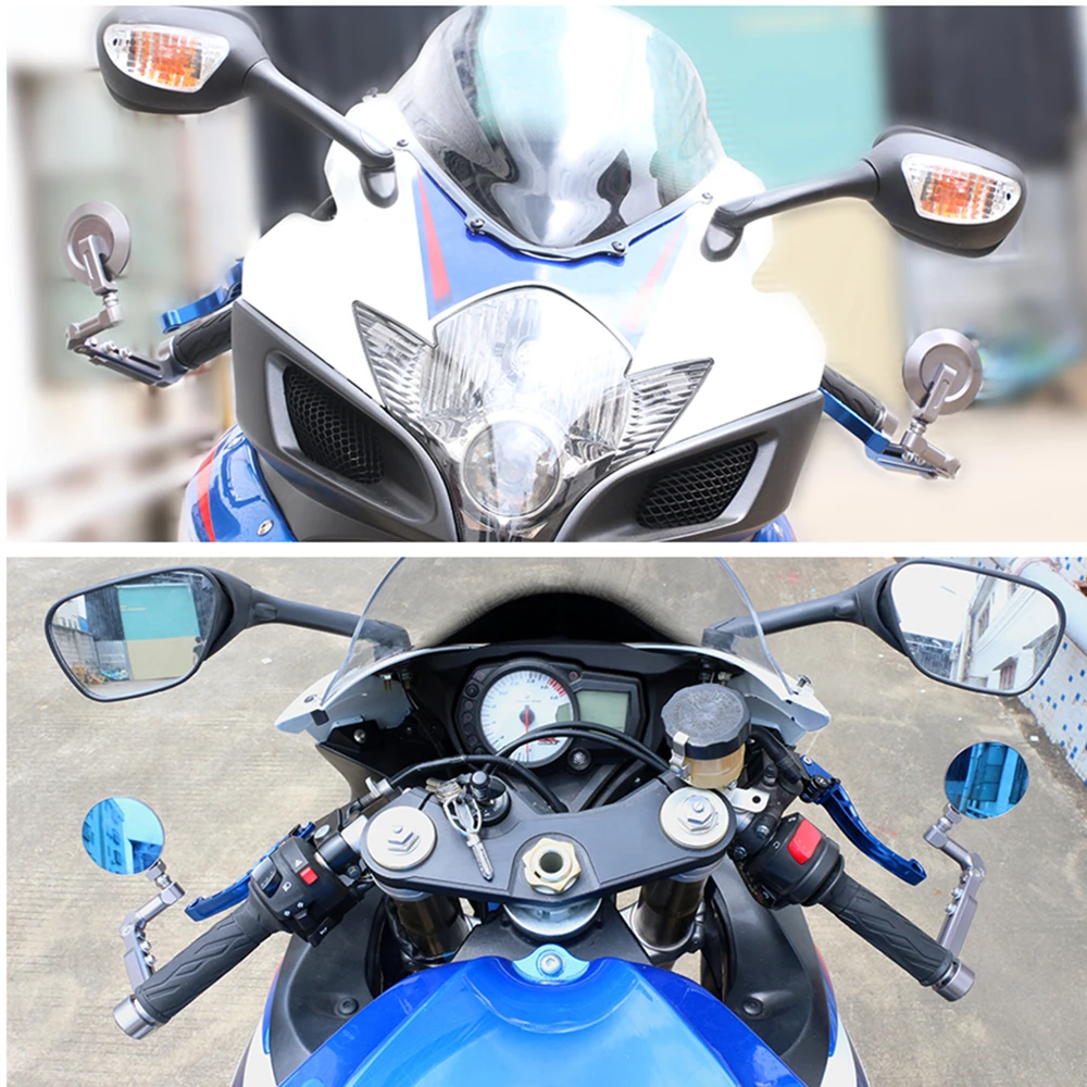 7/" мотоциклетные Регулируемые сцепные рычаги, защита, зеркало заднего вида для Kawasak Suzuki Yamaha D25