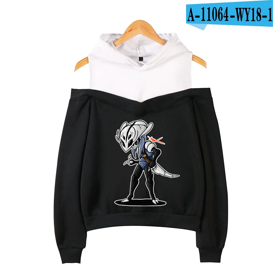 cute sweatshirts for girls Hollow Knight Off Shoulder Hoodies Women Fashion Long Sleeve Hooded Sweatshirts 2019 Hot Sleeve Casual Trendy Streetwear Clothes cute sweatshirts Hoodies & Sweatshirts