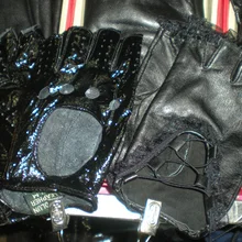 Натуральная кожа без пальцев Прихватки для мангала новые модные 15 пар/лот#2483