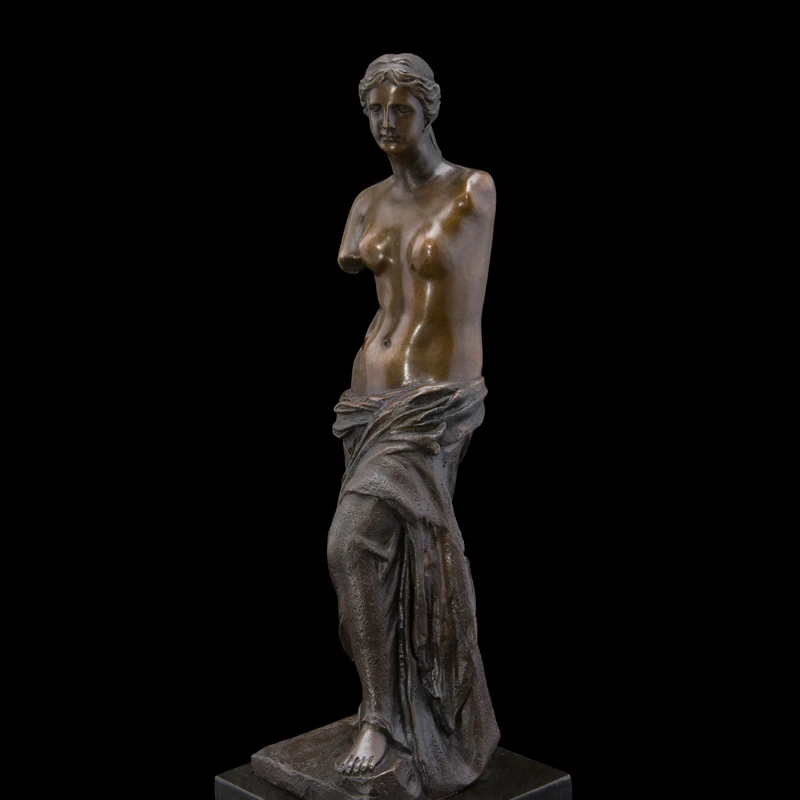 

European copper art classic sculpture crafts Broken arm goddess office decorations