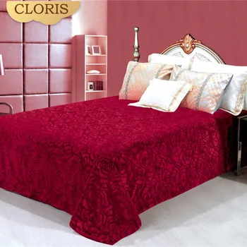 

CLORIS Red Blanket Best 220x240cm Big Size Super Soft Throw Coral Blankets Travel Sofa Solid For Bed Warm Bedspread Best Gift