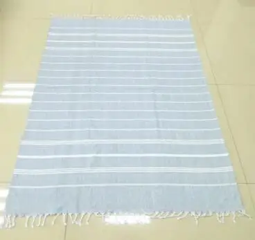 Хлопковое льняное пляжное банное полотенце s пляжное полотенце в полоску Toalla Плайя фута полотенце s шарф с кисточками турецкое банное полотенце для взрослых 100x180 см - Цвет: Светло-серый