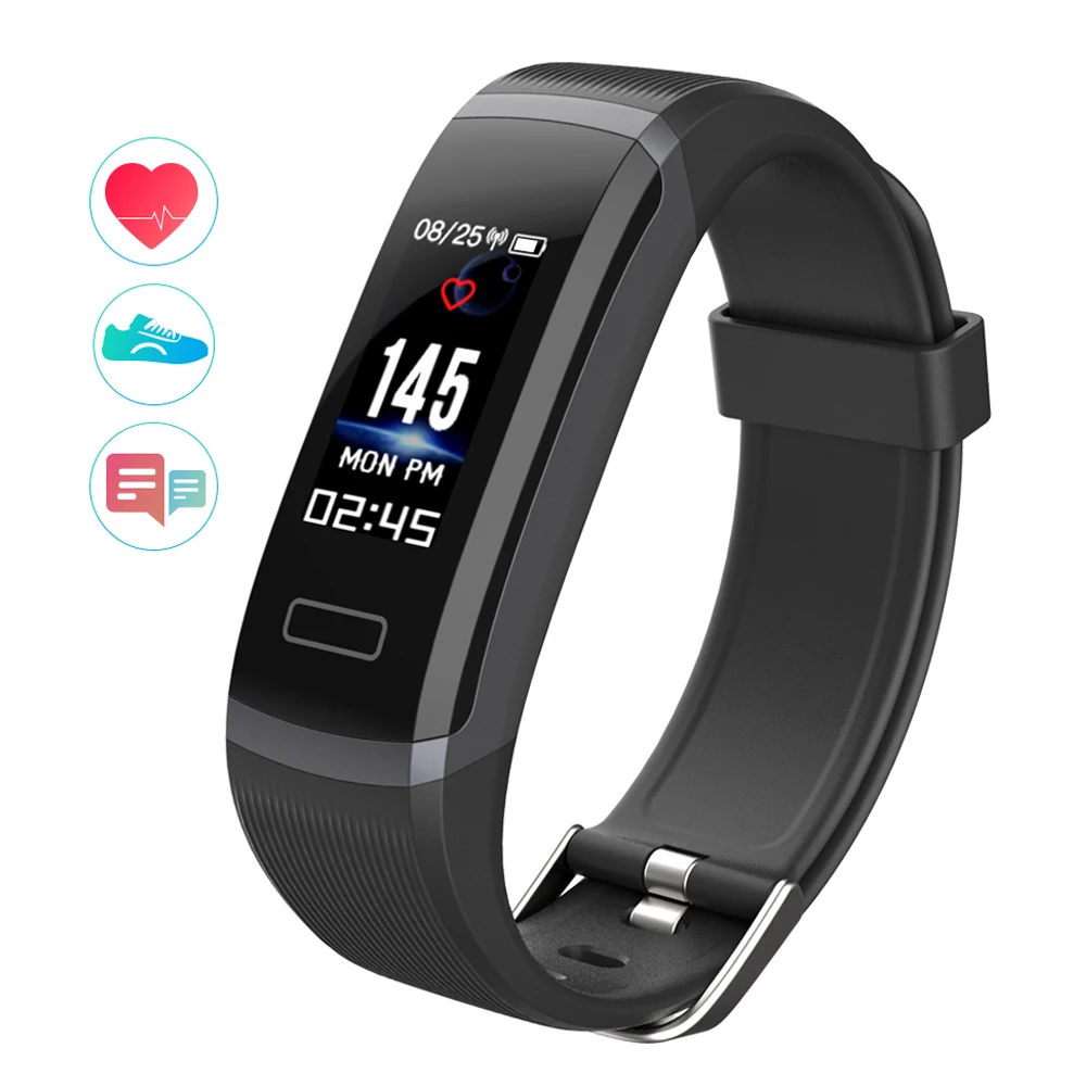 

Smart Bracelet GT101 Band Color Screen Watch Waterproof 24 Hours Dynamic Heart Rate Monitor Fitness Track Sport Stopwatch Clock
