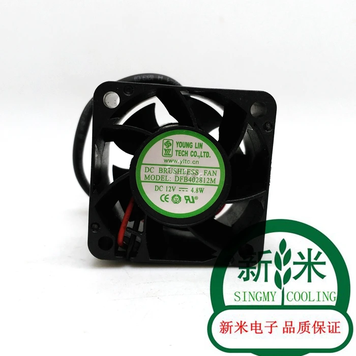 Новый вентилятор охлаждения YOUNG LIN DFB402812M 12 В 4 8 Вт 4028 см 2 линии |