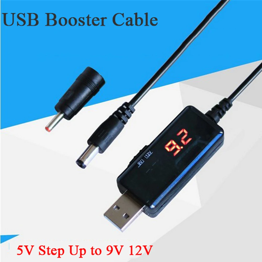 

USB Boost Converter DC 5V to 9V 12V USB Step-up Converter Cable & 3.5x1.35mm Connecter For Power Supply/Charger/Power Converter