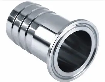 

102mm 4" Tube O/D x 116mm Ferrule Clamp O/D 304 Stainless Steel Sanitary Hose Barb Ferrule Clamp Connector Pipe Fitting