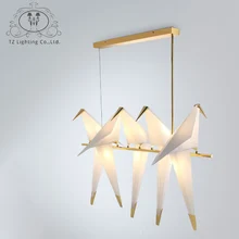 

TZ Modern Origami Crane Bird Pendant Light Nordic Style Creative Design Personality Lamp Hanging Hotel Hall Parlor Bedroom Bar