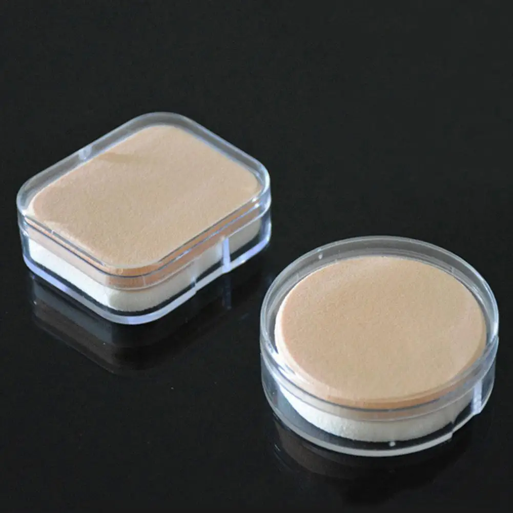 

1pcs Mini Transparent Square Round Makeup Cosmetics Puff Box BB Cream Powder Storage Case Make Up Holder Beauty Tools Gifts