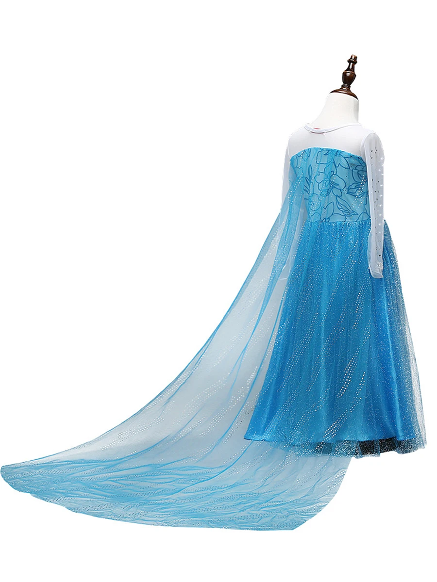 PaMaBa для девочек фантазия Эльза платье принцессы с украшением в виде кристаллов Стразы Bodice блестками Снежная королева на день рождения Vestidos детская одежда на Хэллоуин
