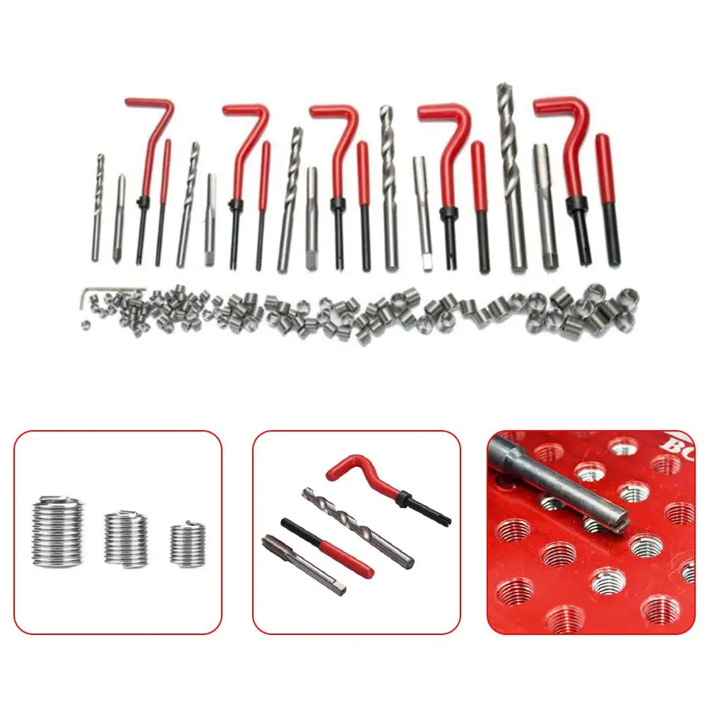 

Universal 131PCS/set Automotive Thread Repair Kit High Speed Steel Thread Tapping Mechanical Repair Tool Set