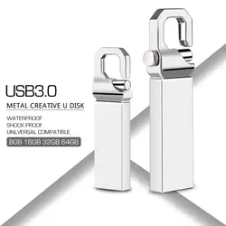 Мини usb flash 3,0 64 ГБ Серебряный Диск usb водонепроницаемый металлический Флеш накопитель 32 ГБ 16 ГБ 8 ГБ 4 ГБ memory stick ключ 128 ГБ бесплатно логотип