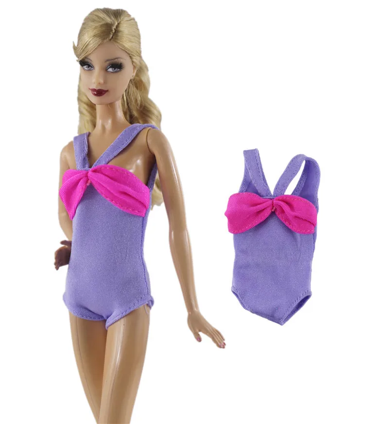 NK One Pcs Princess Doll Swimwear Swimsuits Summer Beach Bathing Bikini Dress For Barbie Doll Accessories Toys JJ 6X