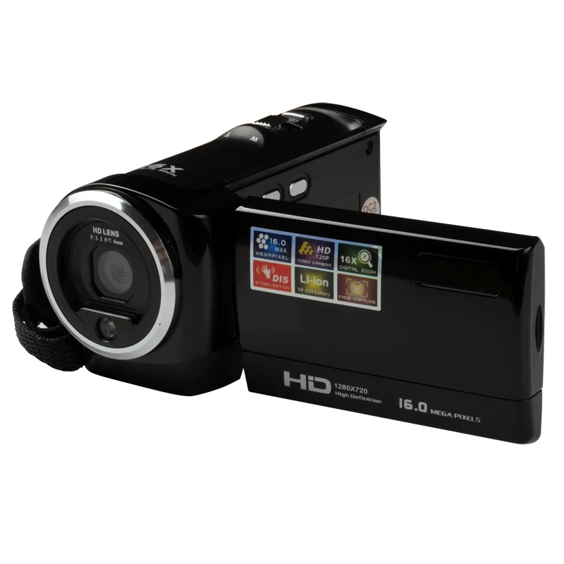 Ordro DV-107 Цифровые видеокамеры HD 720P 16X зум Профессиональный рефлекторный рекордер камера s W/распознавание лица фото камера