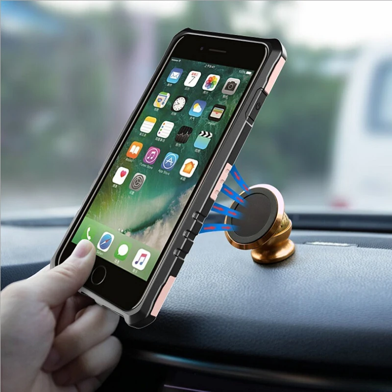 Магнитный чехол Aokin для iPhone 5 5S SE Роскошный Жесткий ПК + Мягкий ТПУ силиконовый